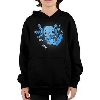 Axolotl Gamer Axolotl Fish Playing Video Games Lizard Gift Youth Hoodie - Thegiftio UK