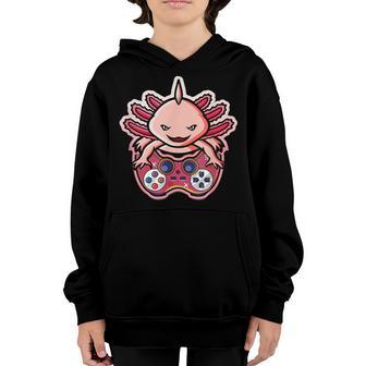 Axolotl Gaming Kids Boys Girls Anime Video Game Gamer Youth Hoodie - Thegiftio UK
