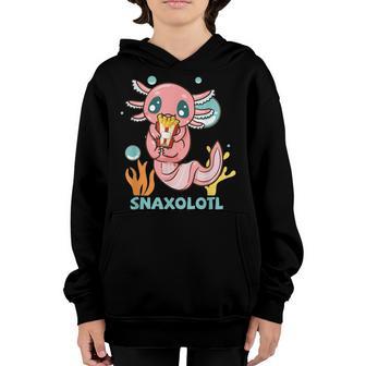 Axolotl Lover Snaxolotl Kawaii Axolotl Food Gift Boys Girls Youth Hoodie - Thegiftio UK
