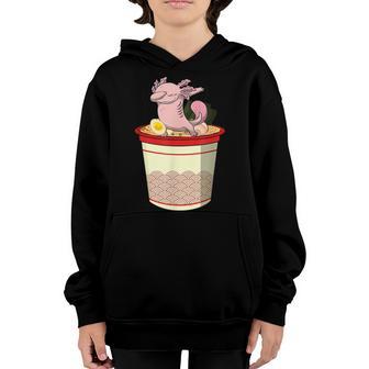 Axolotl Ramen Cute Axolotl Dabbing Kawaii Noodles Girls N Youth Hoodie - Thegiftio UK