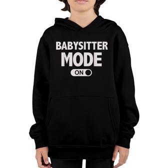 Babysitter Mode On Nage Girl Youth Hoodie - Thegiftio UK