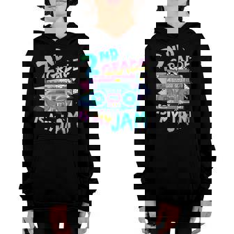Back To School 2Nd Grade Is My Jam First Day Cool Boombox Youth Hoodie - Thegiftio