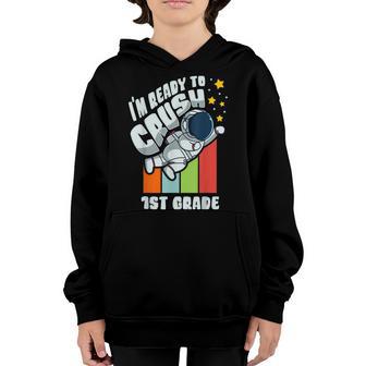 Back To School Cute First Day Of 1St Grade Astronaut Youth Hoodie - Thegiftio UK
