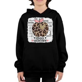 Back To School First Day Of School Leopard School Secretary Youth Hoodie - Thegiftio UK