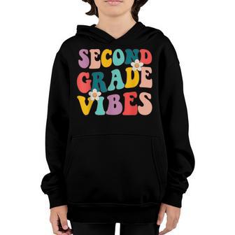 Back To School For Teacher Students Second Grade Vibes Youth Hoodie - Thegiftio UK