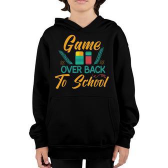 Back To School Funny Game Over Teacher Student Controller Youth Hoodie - Thegiftio UK