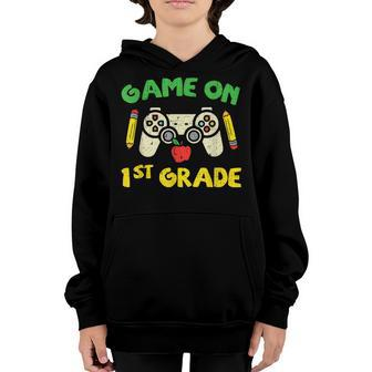 Back To School Game On First Grade Gaming Student Funny Youth Hoodie - Thegiftio UK