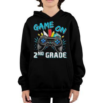 Back To School Game On Second Grade Gaming Student Funny Youth Hoodie - Thegiftio UK