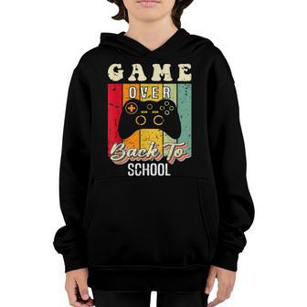 Back To School Game Over Teacher Student Controller Funny Youth Hoodie - Thegiftio UK