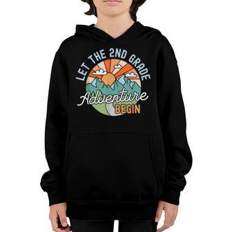 Back To School Gift Let The Second Grade Adventure Begin Youth Hoodie - Thegiftio UK