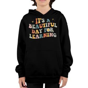 Back To School Its A Beautiful Day For Learning Retro Youth Hoodie - Thegiftio UK