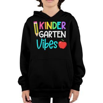 Back To School Kindergarten Vibes 1St Day Of Funny Quote Youth Hoodie - Thegiftio UK