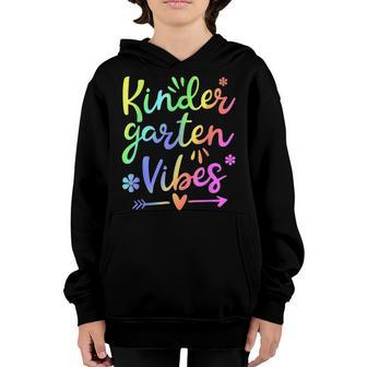 Back To School Kindergarten Vibes Retro Teacher Student Kids Youth Hoodie - Thegiftio UK