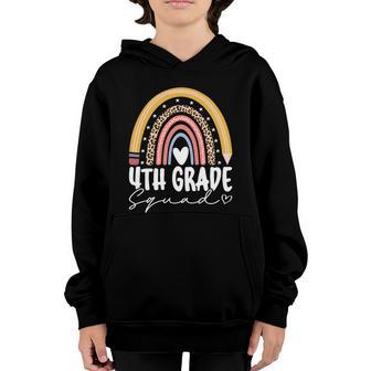 Back To School Rainbow 4Th Fourth Grade Squad For Teachers Graphic Design Printed Casual Daily Basic Youth Hoodie - Thegiftio UK