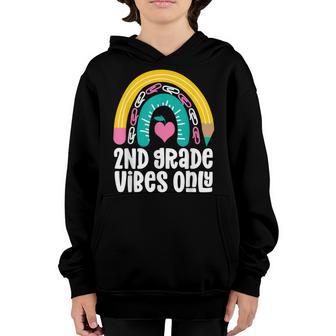 Back To School Rainbow For Girls | 2Nd Grade Vibes Only Youth Hoodie - Thegiftio UK