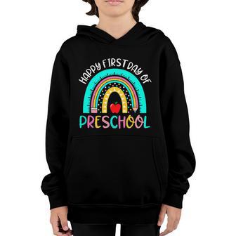 Back To School Rainbow Happy First Day Of Preschool Graphic Design Printed Casual Daily Basic Youth Hoodie - Thegiftio UK