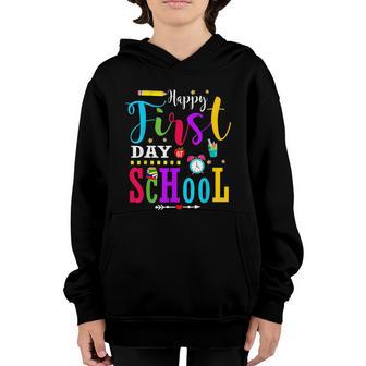 Back To School Teacher Student Happy First Day Of School Graphic Design Printed Casual Daily Basic Youth Hoodie - Thegiftio UK