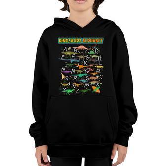 Back To School Types Of Dinosaurs Alphabet Identification Cool Gift Graphic Design Printed Casual Daily Basic Youth Hoodie - Thegiftio UK