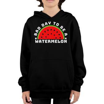 Bad Day To Be A Watermelon Funny V3 Youth Hoodie - Thegiftio UK