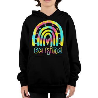 Be Kind Tie Dye Rainbow Kindness Autism Awareness Women Kids Youth Hoodie - Thegiftio UK