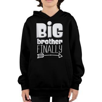 Big Brother Finally Big Bro Gamer Promoted Son Youth Hoodie - Thegiftio UK