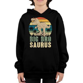 Bigbrosaurus T Rex Dinosaur Brother Funny Family Matching Youth Hoodie - Thegiftio UK