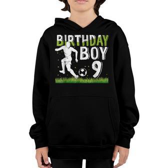 Birthday 9 Year Old Soccer Birthday Gifts For Boys Youth Hoodie - Thegiftio UK