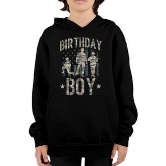 Birthday Army Party Army Decorations Boys Birthday Party Graphic Design Printed Casual Daily Basic V2 Youth Hoodie - Thegiftio UK