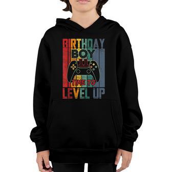 Birthday Boy Gift 11 Time To Level Up Vintage 11 Birthday Boy Gift Graphic Design Printed Casual Daily Basic Youth Hoodie - Thegiftio UK