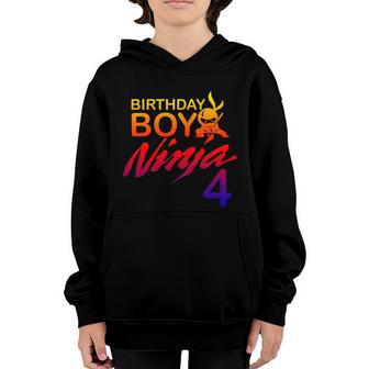 Birthday Boy Ninja 4 Ninja Bday Birthday Party For Kids Gift Youth Hoodie - Thegiftio UK