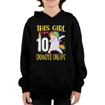 Birthday Girl 2010 Cute Gift This Girl Is Now 10 Double Digits Gift Youth Hoodie - Thegiftio UK