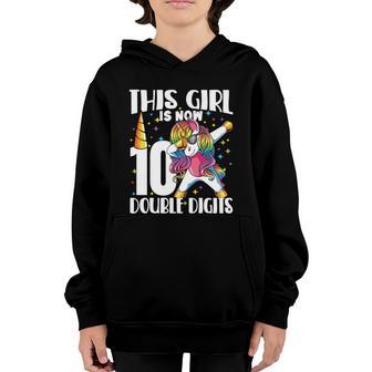 Birthday Girl Cool Gift This Girl Is Now 10 Double Digits Gift Graphic Design Printed Casual Daily Basic Youth Hoodie - Thegiftio UK