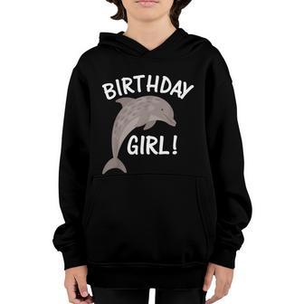 Birthday Girl Dolphin Meaningful Gift Graphic Design Printed Casual Daily Basic Youth Hoodie - Thegiftio UK