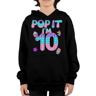 Birthday Kids Pop It I Am 10 Years Old 10Th Birthday Fidget Youth Hoodie - Thegiftio UK