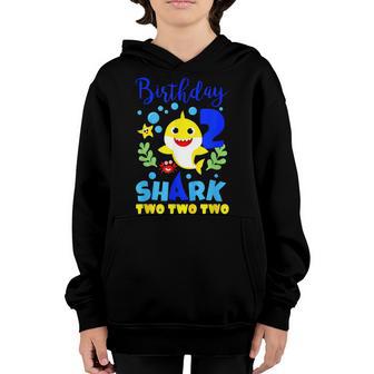 Birthday Kids Shark 2 Year Old In Two Two Family Youth Hoodie - Thegiftio UK