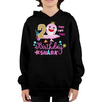Birthday Kids Shark 2 Years Old 2Nd Family V3 Youth Hoodie - Thegiftio UK