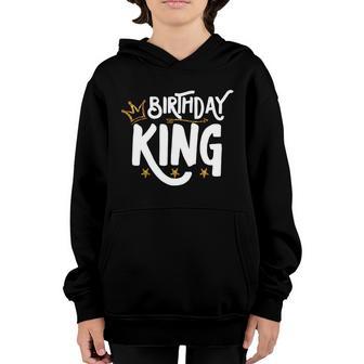 Birthday King Gold Crown Birthday Boy Funny Youth Hoodie - Thegiftio UK