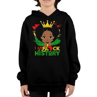 Black Melanin Girl I Am Black History Month Kids Youth Hoodie - Thegiftio UK