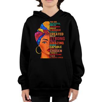 Black Queen Lady Curly Natural Afro African American Girl Youth Hoodie - Thegiftio UK