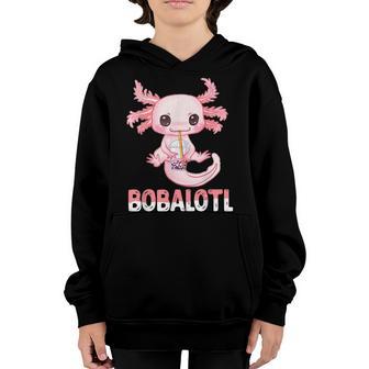 Bobalotl Axolotl Boba Kawaii Anime Japanese Gift Kids Girls Youth Hoodie - Thegiftio UK