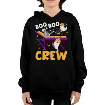 Boo Boo Crew Nurse Funny Ghost Women Halloween Nurse Youth Hoodie - Seseable
