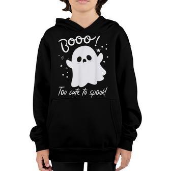 Boo Halloween Costume Kids Girl Boy Too Cute To Spook Funny Youth Hoodie - Thegiftio UK