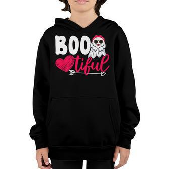 Boo-Tiful Cute Halloween Ghost Costume Boo Crew Youth Hoodie - Seseable