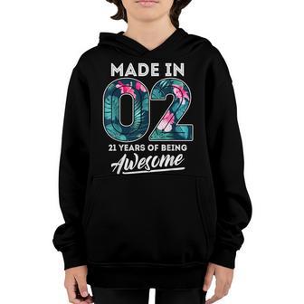 Born In 2002 21 Year Old Girls Ns Boys For 21St Birthday Youth Hoodie - Thegiftio UK