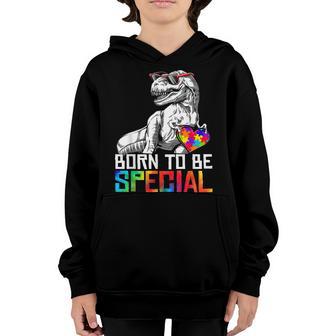 Born Special Trex Puzzle Dino Boys Autism Awareness Toddler Youth Hoodie - Thegiftio UK
