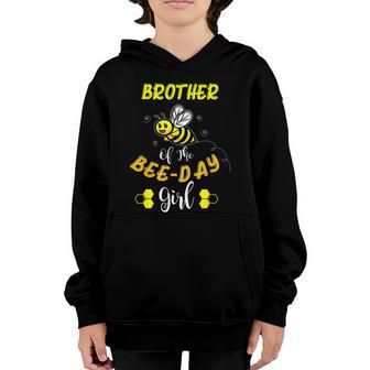 Brother Of The Bee Day Girl Birthday Graphic Design Printed Casual Daily Basic Youth Hoodie - Thegiftio UK