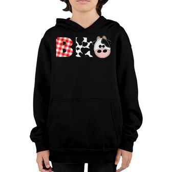 Brother Of The Birthday For Boy Cow Farm Birthday Cow Bro Youth Hoodie - Thegiftio UK