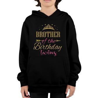 Brother Of The Birthday Twins Kids Party Graphic Design Printed Casual Daily Basic Youth Hoodie - Thegiftio UK