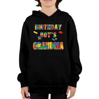 Building Block Grandma Of Birthday Boy Party Graphic Design Printed Casual Daily Basic Youth Hoodie - Thegiftio UK