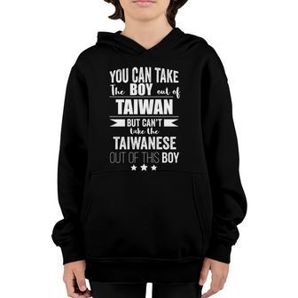 Can Take The Boy Out Of Taiwan Taiwanese Pride Proud Gift Graphic Design Printed Casual Daily Basic Youth Hoodie - Thegiftio UK